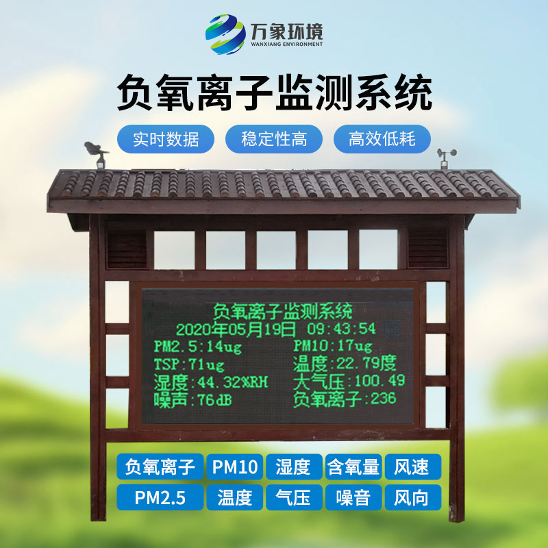 ??負(fù)氧離子監(jiān)測(cè)站在公園里既美觀(guān)又實(shí)用